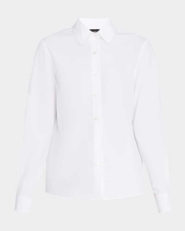Tulle & Filo Diamante-Trim Poplin Shirt